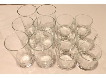 Super Lot Of 12 Different Sized Tumblers, 10 Sided!!