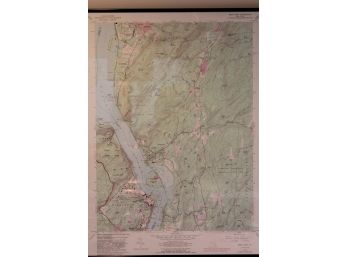 Great U.S. GEOLOGICAL SURVEY MAP, 2 Of 3, West Point + Environs Including COLD SPRING + PHILIPSTOWN! FRAMED