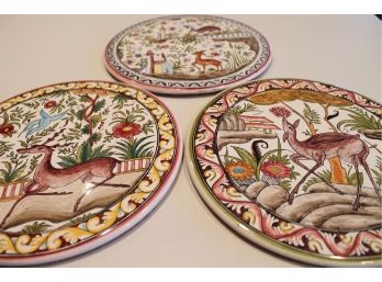 Set Of 3 Hand Painted Trivets