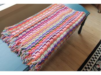 Muticolor Large Vintage HANDMADE AFGHAN Crochet Blanket Or Throw! #2 Of 3