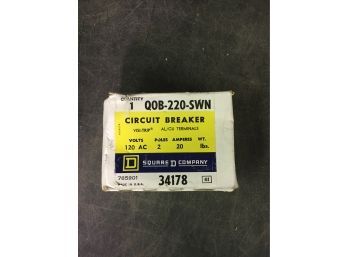 Square D Circuit Breaker Model Q0B-220-SWN
