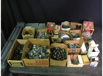 Table Lot Of Electrical Hardware