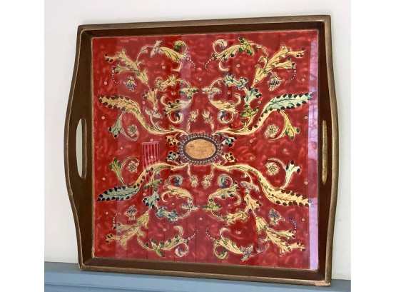 Florentine Style Painted Pattern Tray
