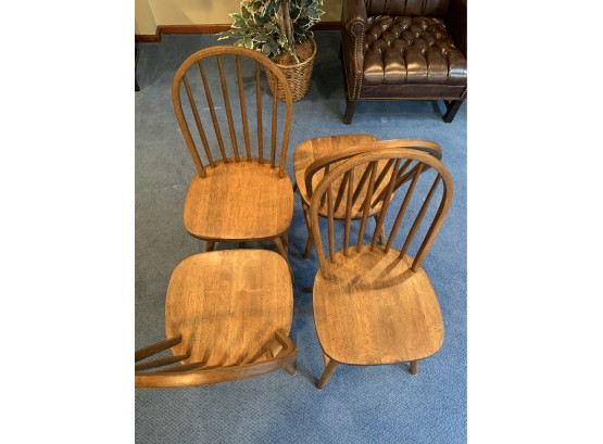 Four Gorgeous Solid Wooden Chairs