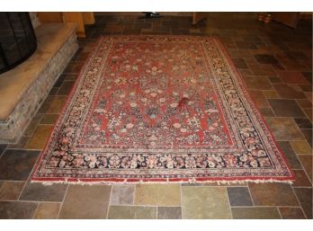 Vintage Persian Sarouk Rug Large Hand Woven