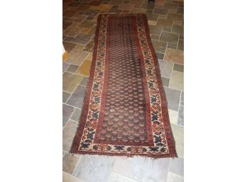 Vintage Hand Woven Kurdish Runner Rug