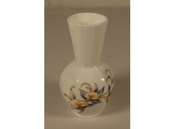 Small Aynsley Bone CHina England Just Orchids Flower Vase