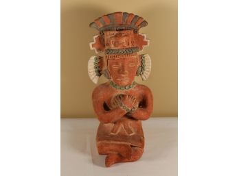 Vintage Large Terra Cotta Sun God Statue Figure