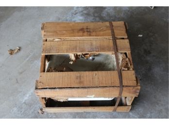 American Standard Porcelain Cast Iron Sink With Drain Plug Still In Crate