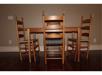 Modern Shaker Style Cherry Table And 6 Chairs