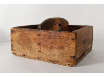 Rustic Wooden Box Garden Trug  With A Beautiful Patina