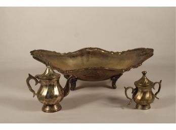 Made In India Metal Tea Lot With Large Bowl