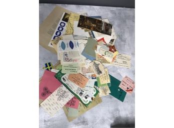 Vintage Lot Of Ephemera Including Placemats And Misc Ephemera Paper Items