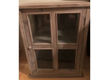 Side Table With One Glass Door