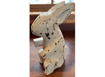 Wooden Rabbit Painted White