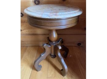 Victorian Style Marble Top Low Side Table