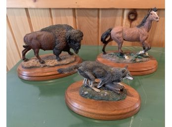 Three Great Animals Of American Wilderness By Hamilton Collection