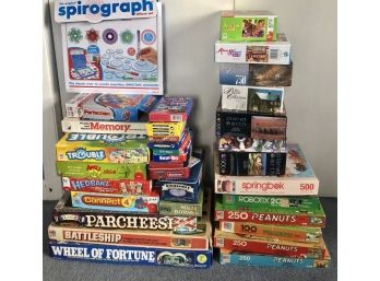 Large Mixed Assorted Games And Puzzle Lot #2 Some Vintage