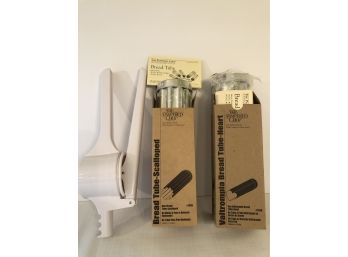 2 Pampered Chef Bread Tubes & 1-3 Disc Ricer