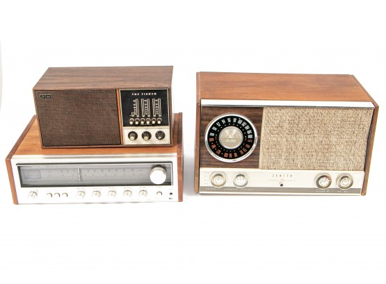 Vintage Zenith Stereo Fm Radio, Realistic STA 52 Receiver, And The Fisher 100 Microreceiver