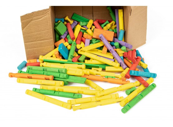 Box Of Colored Lincoln Logs