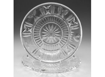 Pair Of  Waterford Crystal Millennium Toast Accent  Plates