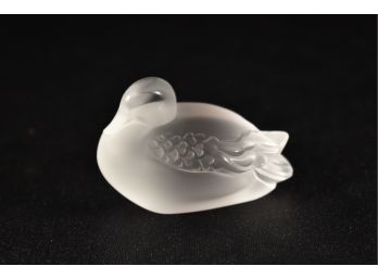 Lalique Motif Canard Dormeur 'Sleepy Duck' Figurine