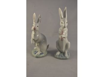 LLadro 'Snack Time' And 'Hippity Hop Figurines No 5889 And 5886