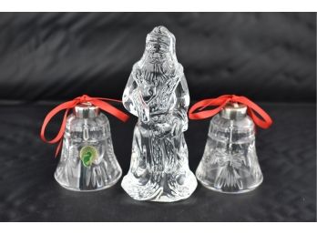 Waterford Crystal Victorian Santa And Millenium Collection Bells