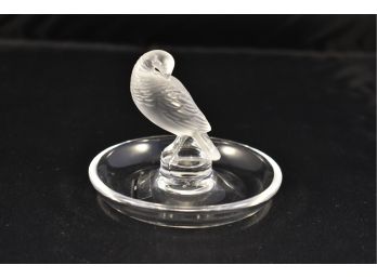 Lalique France 'Turtle Dove' Ring Holder/Pin Dish