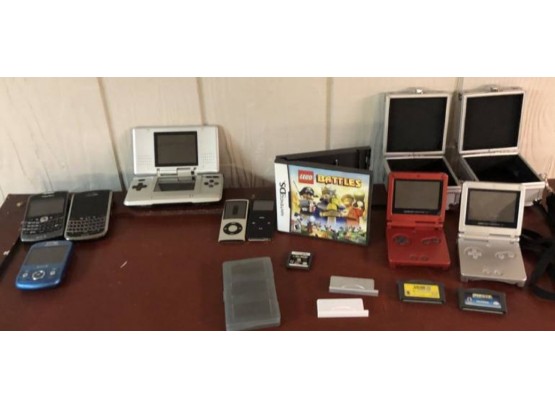 Large Lot Of Gameboys, Old Phones, IPods, Gameboy Games And More