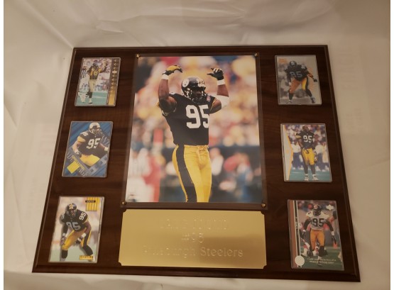 Pittsburgh Steelers Greg Lloyd Plaque With Cards