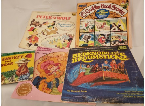 4 Children's Records And Children's Book