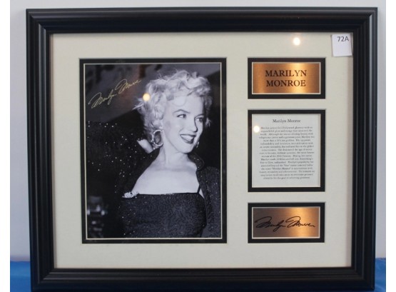 Autopen Signature Marilyn Monroe Framed Picture