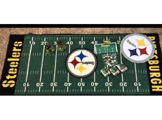 Steelers Throw Rug, Bobble Heads And Lego's