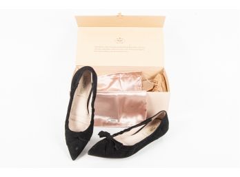 Black Prada Ballerina Heels, Size 38