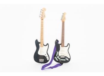 Pair Of Squier Guitars By Fender