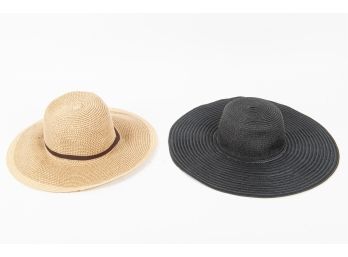 Pair Of Woven Sun Hats
