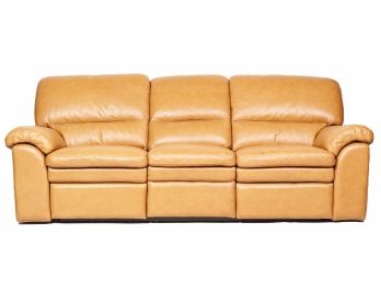 Tan Ethan Allen Electric Recliner Couch