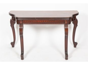 Extendable Carved Wooden Console Table