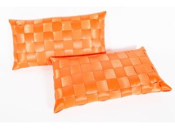 Ting Modern Orange Throw Pillows
