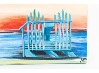 Painted Adirondack Chairs By The Sea