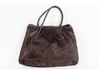 Maxx New York Leather And Fur Handbag