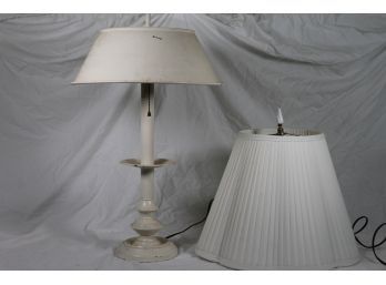Vintage Table Lamp And Bonus Extra Shade