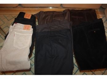 Group Of Men's Levi Jeans And Dress Pants Size 36 X 30