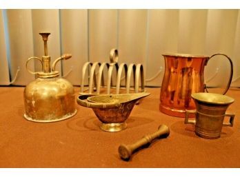 Nice Vintage Lot Of Brass And Copper