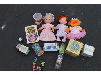 Vintage Lot Of Miscellaneous Toys With Kenner's Angel Cake, Strawberry Shortcake, Campbell's Soup Can Bank Etc