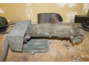 Bench Mount Shopmaster Table Belt Sander With Dust Collector And Drive Motor