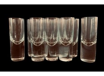 Tall Shot Glasses W/ Solid Glass Base