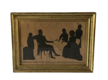 Silhouette Of General George Washington And His Family